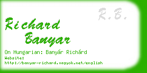 richard banyar business card